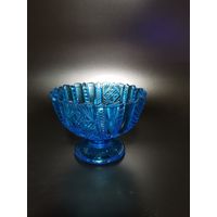 Винтажная ваза купоросное цветное стекло