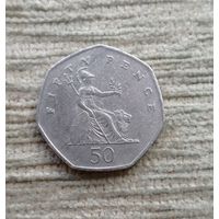 Werty71 Великобритания 50 пенсов 2006 Лев Фигура Британии