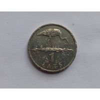 РЕДКАЯ монета Латвия 1 лат 2001 год. АИСТ