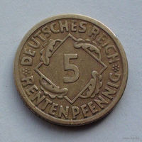 Германия 5 рентенпфеннигов, 1924 A