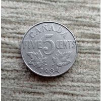 Werty71 Канада 5 центов 1934 Георг 5