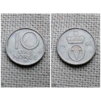 Норвегия 10 эре 1986