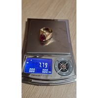 Кольцо перстень печатка болт золото 583 проба равна 585 СССР звезда серп молот
