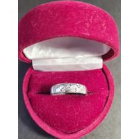 Красивое кольцо "звёзды" серебро 925, лот#14, С РУБЛЯ! МНОГО ЛОТОВ С РУБЛЯ БЕЗ МЦ!