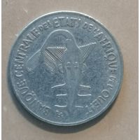 Западная Африка (ВСЕАО) 100 франков, 1989 г., KM# 4