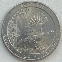США 25 центов (квотер) 2015 г. P. Национальный лес Кисатчи. Штат Луизиана