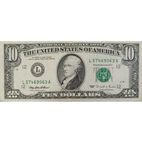 10 долларов США. 1995г