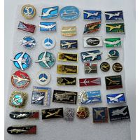 Значки "Самолёты" СССР - 40 шт.