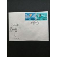 Польша 1990 КПД с полной серией марок "Польская гидрологическая и метеорологическая служба" (спецгашение) Mi.3275-3276 каталог 0.70 евро