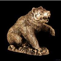Статуэтка миниатюра Медведь Латунь