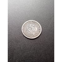 Малайя 5 центов 1941 г. - серебро