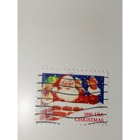 США 1991 Марка "Санта-Клаус в дымоходе" (Santa in Chimney).