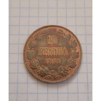 10 пенни 1891 года