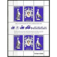 Остров Рождества. Королева Елизавета II. 25 лет коронации. 1978г. Mi#98-100. Серия. Klb.