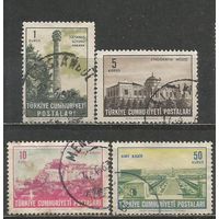 Турция. Исторические здания в Анкаре. 1963г. Mi#1854-57. Серия.