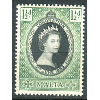 Британские колонии - Мальта - 1953г. - коронация королевы Елизаветы II - 1 марка - полная серия, MNH [Mi 232]. #2-Bc-D-KS-4