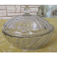 Сахарница, стекло. Клеймо СБЗ (Борисовский стекольный завод, БССР), 1950-1960 гг.