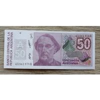 Werty71 Аргентина 50 аустралей 1986 UNC банкнота