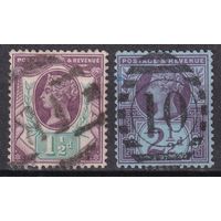 31.Br. Великобритания. Виктория. Стандарт. 1 1/2d., 2 1/2d. 1887 г. Mi.##87/89.