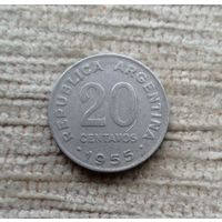 Werty71 Аргентина 20 сентаво 1955