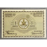 Нотгельд 1 марка 1921 год. Плен. Веймарская республика.