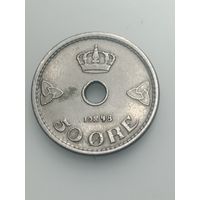 Норвегия 50 эре 1948 года .