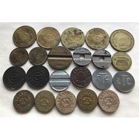 Жетоны связи/почты - Польша, Италия, Россия, Грузия, Беларусь, Израиль - 22 шт