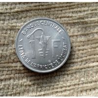 Werty71 Западная Африка 1 франк 1971 Пилорылый скат Газель Блеск