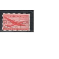 США-1946, (Мих.549), гаш.  , Авиапочта Авиация, самолет "Дуглас",  (одиночка),