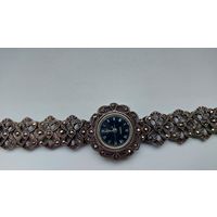 Часы женские OUARTZ серебро с марказитами