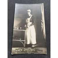 Памятная открытка 1 Мировая война / Медсестра госпиталь / Железный крест / С нами Бог !