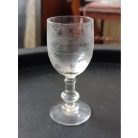 Рюмка чарка лафитник нач. ХХ в. ручная выдувкв стекла