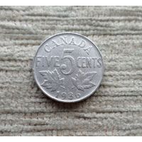 Werty71 Канада 5 центов 1936 Георг 5