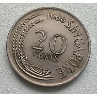 Сингапур 20 центов, 1968.  5-12-29