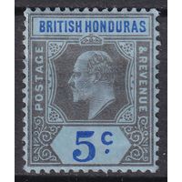 3.BrK. Великобритания. Колонии. Британский Гондурас. Эдуард VII. Стандарт. 1902 г. 5С. Mi.#52.