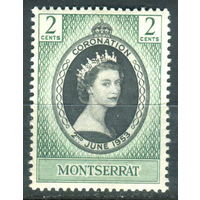 Британские колонии - Монтсеррат - 1953г. - коронация королевы Елизаветы II - 1 марка - полная серия, MNH [Mi 128]. #2-Bc-D-KS-4