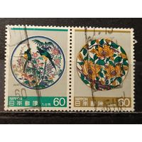 Япония, 1984. Фарфоровые тарелки, сцепка