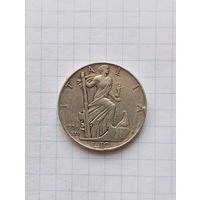 Италия 10 ЛИР 1936 г. Виктор Эммануил III серебро/ нечастая