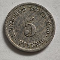 1900 год Германия 5 пфеннигов