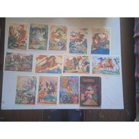 Комплект из 12  открыток БЫЛИНЫ  ПАЛЕХ