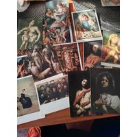 Открытки живопись. 14 штук. Из разных наборов ./Д