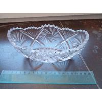 Ваза, салатница, конфетница хрустальная 17х8 см