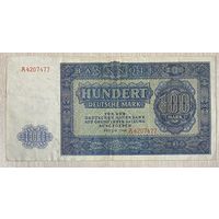 Банкнота 100 марок 1948 год. ГДР. С рубля без МЦ.