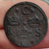 1/4 оре 1635 года. Швеция. Состояние.