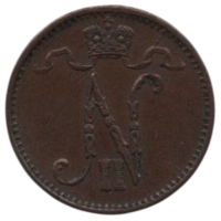 ВЕЛИКОЕ КНЯЖЕСТВО ФИНЛЯНДСКОЕ. 1 ПЕННИ 1903. НЕЧАСТАЯ