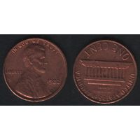 США km201 1 цент 1982 год (-) (_4 кант двойной частично ТОРГ ЛЮБОЙ