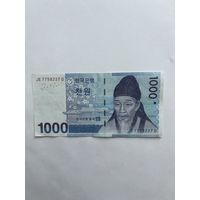 Южная Корея. 1000 вон. 2007 год. JE7758227