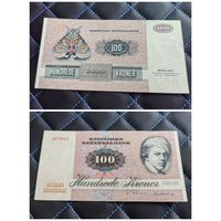 Распродажа с 1 рубля!!! Дания 100 крон. 1982-1985 г. (P-51) аUNC