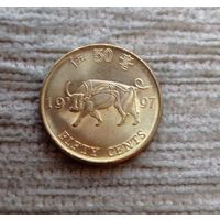 Werty71 Гонконг 50 центов 1997 Возврат Гонконга под юрисдикцию Китая