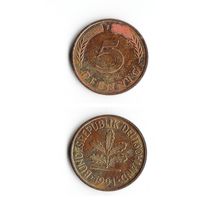 5 пфеннигов Германия 1991 года(F)
